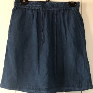 Denim Drawstring Skirt